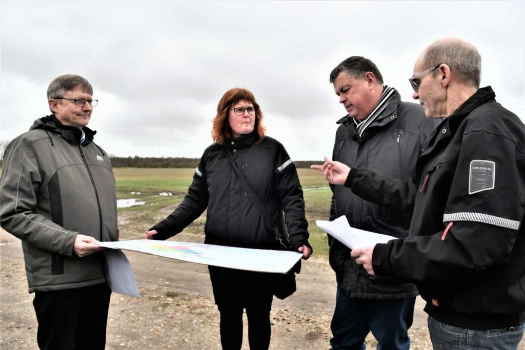 Landinspektør Vest har været har stået for en jordfordeling i Ganer Kær